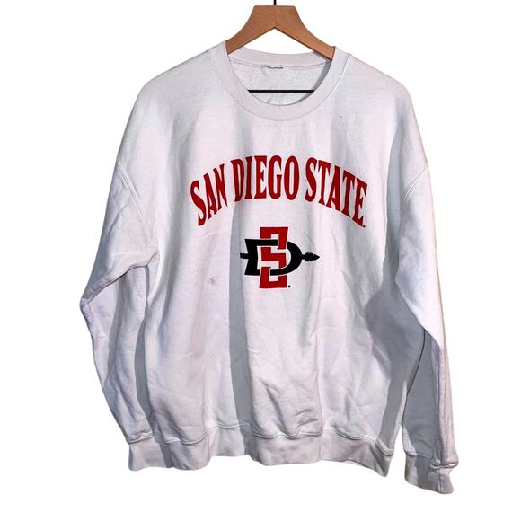 Tops - SAN DIEGO STATE screenprint crewneck XL